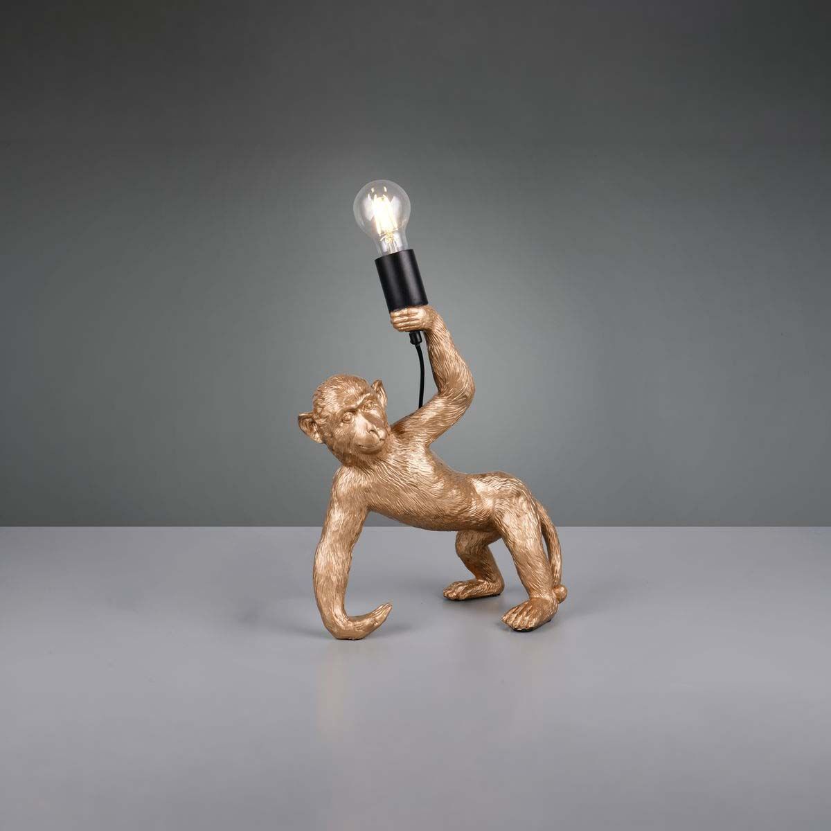 Lampade: Tischleuchte, Affe, Gold, 42 cm Höhe – Nuovo (secondo la descrizione) da Kreuzlingen venduto da Smart-Light