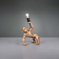 Tischleuchte, Affe, Gold, 42 cm Höhe