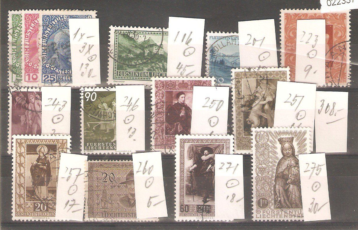 Tous les timbres: FL 14 Werte gest. – D'occasion à Lausanne par Whorvath
