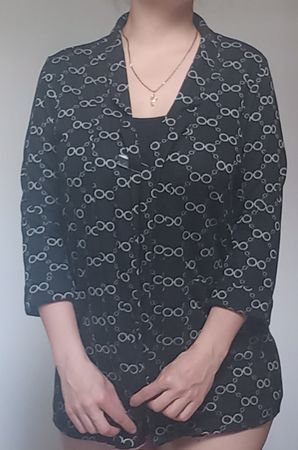 Damen Blazer Schwarz mit Muster