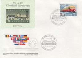 125 Jahre Schweizer Eisenbahnen, 2 Briefe von 1972