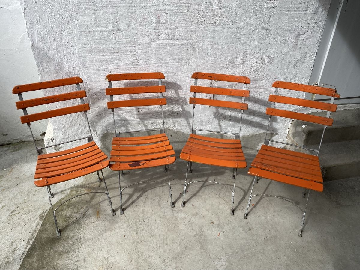 Sedie: Viererset Gartenstühle orange – Usato da Basel venduto da MoebelSackmann 4