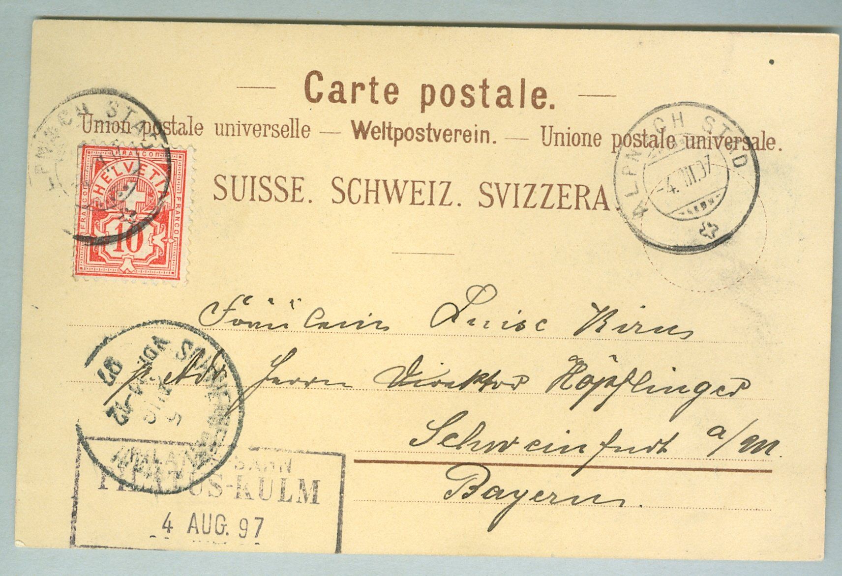 Cartes postales: 1897 Schweiz AK Kt LU – D'occasion à Zürich par yago-rot 1