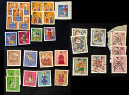 Briefmarken DEU Wohlfahrtsmarken Marionnetten Holzfigur etc
