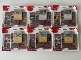 Pokemon TCG Destined Rivals 6x Sealed Three Pack Blister EN