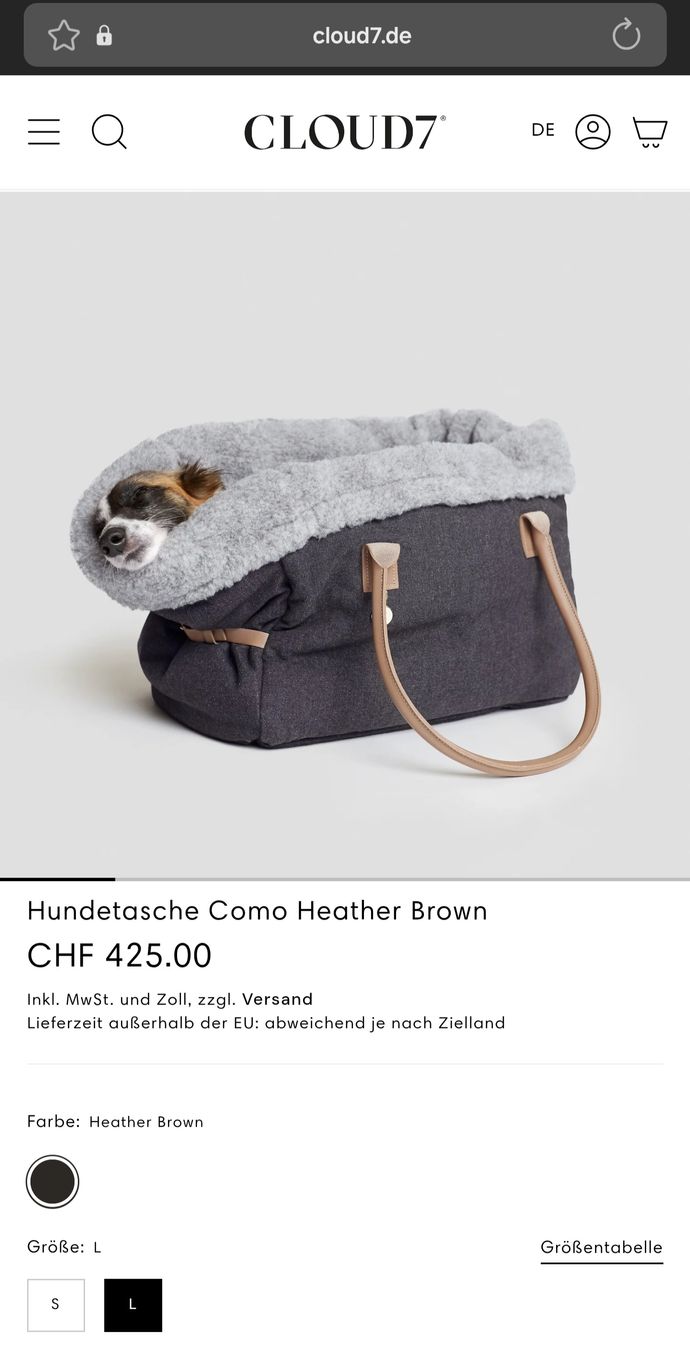 Cloud7 Taschen: Hundetasche Cloud7 Como – Gebraucht aus Gontenschwil von shop2hand
