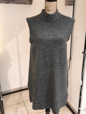 Strick Kleid Chicorée grau Grobstrick Grösse L