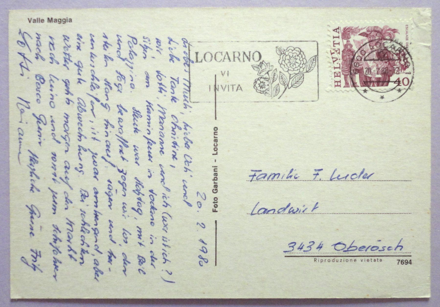 Cartoline postali: Valle Maggia – Usato da Fétigny venduto da Billy2miny 1