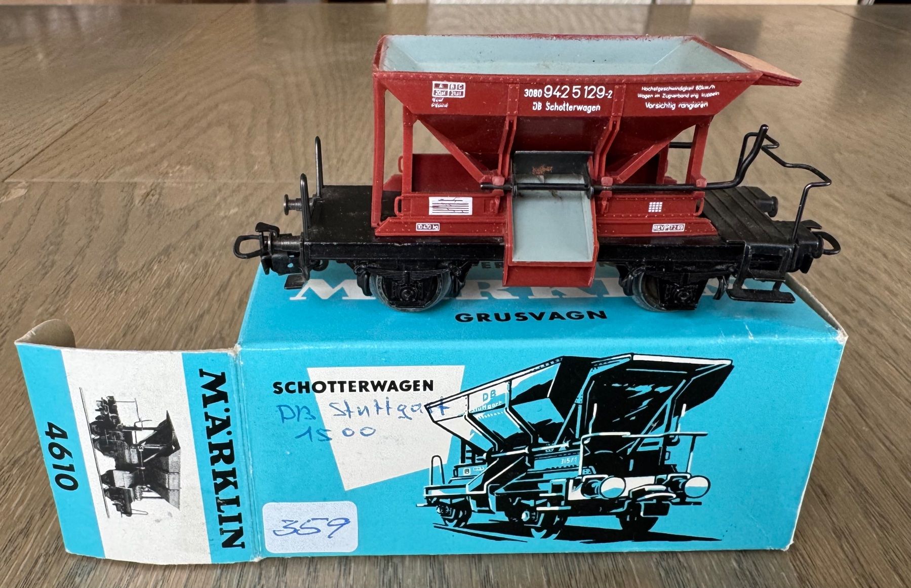 Märklin Modellini di ferrovie: Schotterwagen der DB; OVP – Usato da St. Moritz venduto da Manu7500