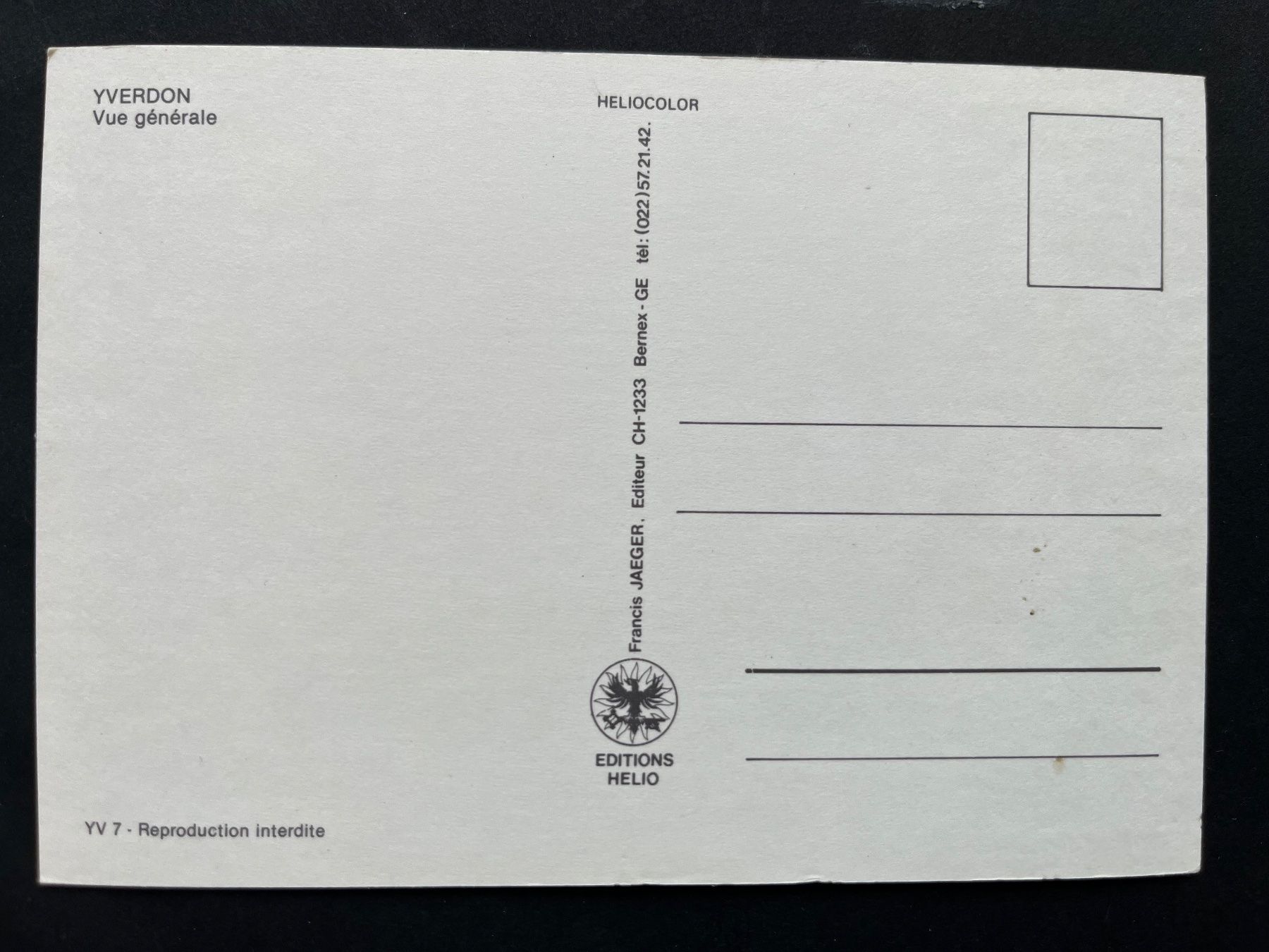 Cartoline postali: YVERDON, vue aerienne, ca. 1970 – Usato da Ostermundigen venduto da DaxKarten-75 1