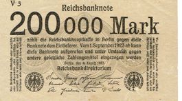 Berlin 200000 Mark Serie V3 09.08.1923 VZ-VZ+