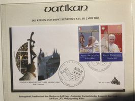 Vatikan 2006 Ersttagsbrief Satz Reisen Papst Benedikt XVI