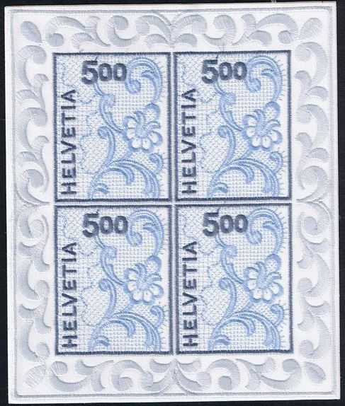 Tutti i francobolli: 2000 Stickerei Block ** SBK 200.- – Nuovo e nell'imballaggio originale da Zürich venduto da Alain-Phila