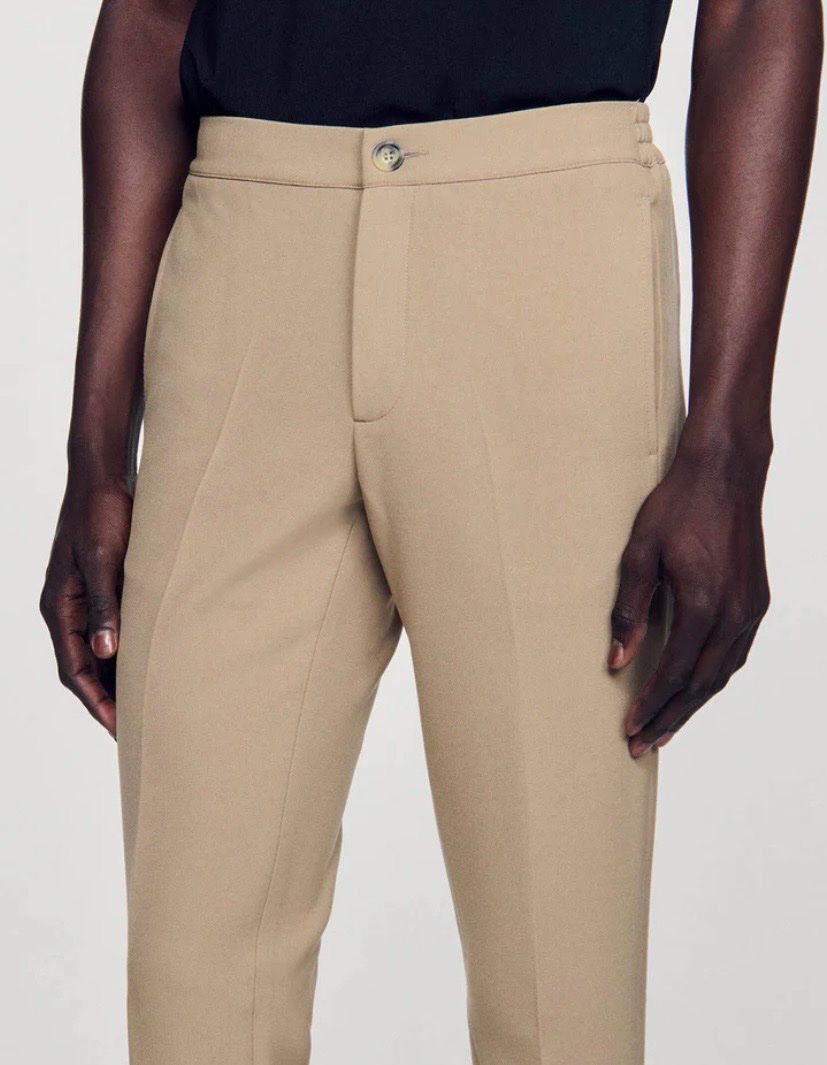 Sandro Pantaloni: SANDRO Men's Jersey Trousers Pants Beige Stretch – Usato da Münchenstein venduto da B771 2