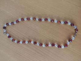 Edelsteinkette 925 Silber vergoldet