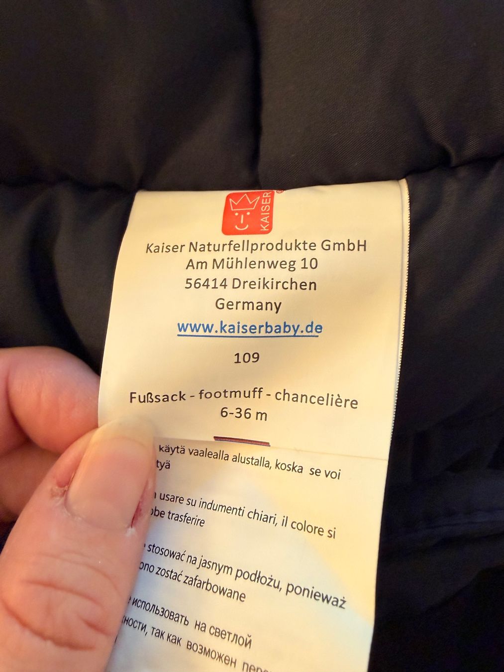Kaiser Sacchi a pelo: Schlittenfusssack von Kaiser – Nuovo e nell'imballaggio originale da Ebmatingen venduto da anniussi 3