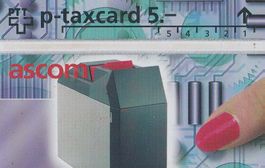 Telefonkarte PTT Ascom Taxcard 5 Franken gebraucht