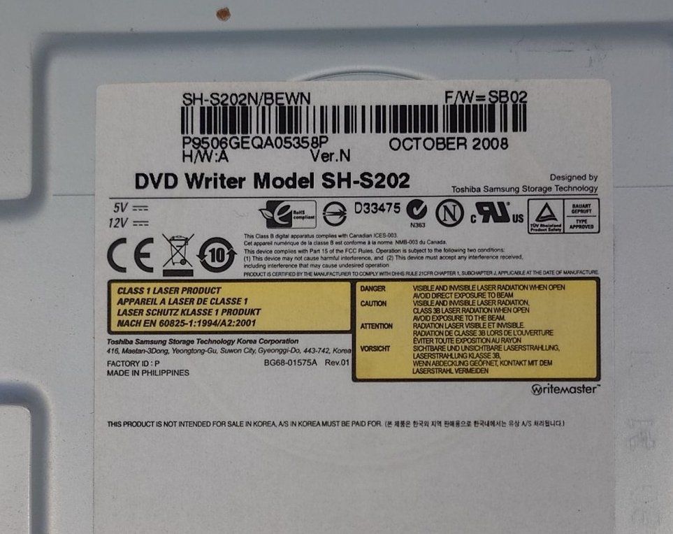 Sony Registratori: IDE CD-/DVD-Brenner (dual layer) mit LightScribe inkl. Kabel – Usato da Ostermundigen venduto da Chrisascht 2