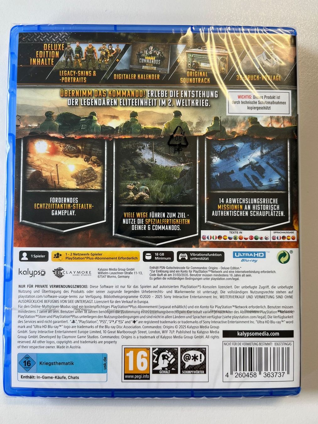 Giochi: PS5 Commandos: Origins - Deluxe Edition – Nuovo e nell'imballaggio originale da Triesen venduto da up2gamesch 1