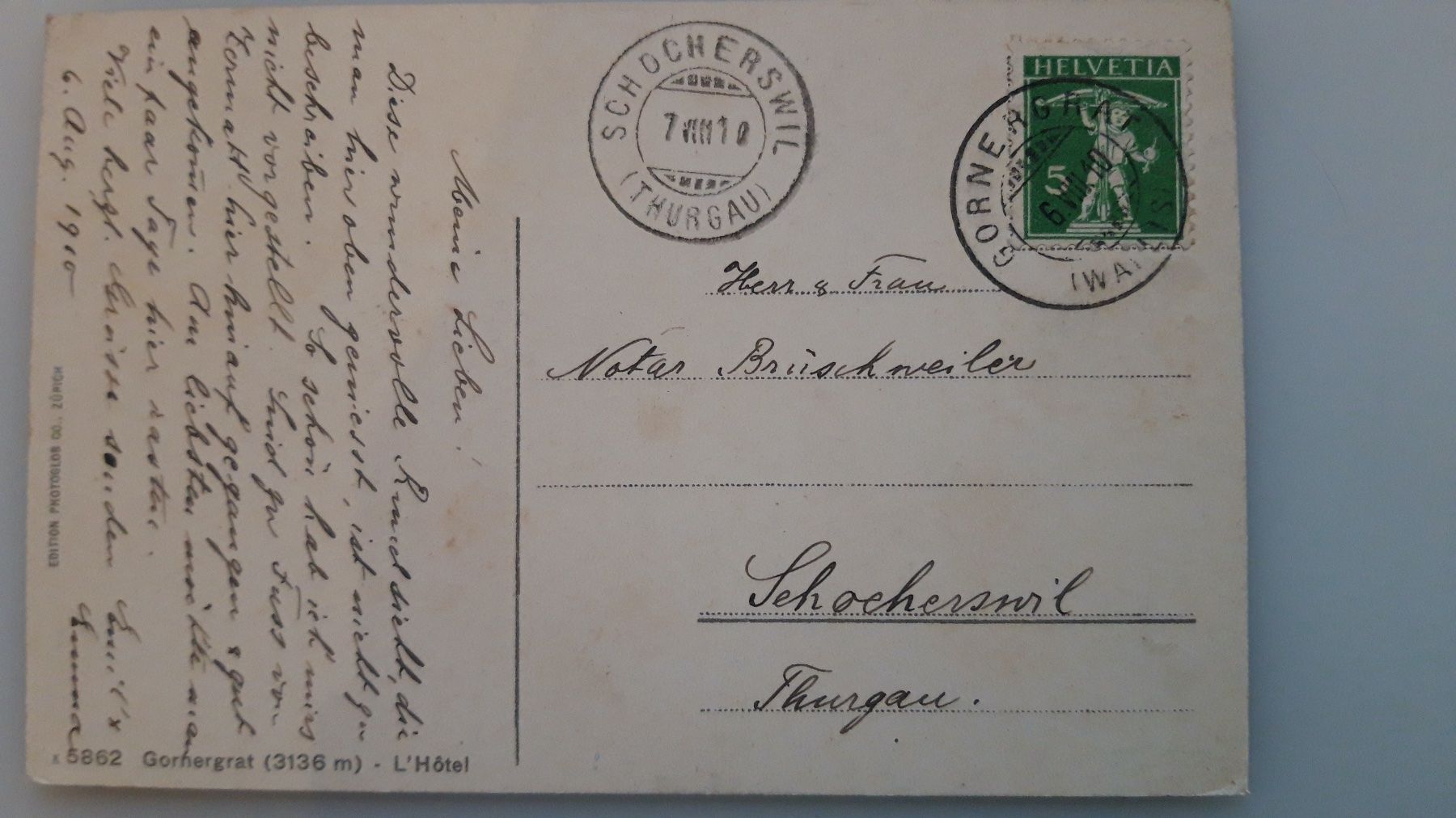 Ansichtskarten: Kulmhotel-Gornergrat – Gebraucht aus Sargans von nicsam1815 1