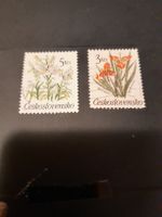 Timbres Tchécoslovaquie, fleurs, lot de 2, vintage ✨ (49)