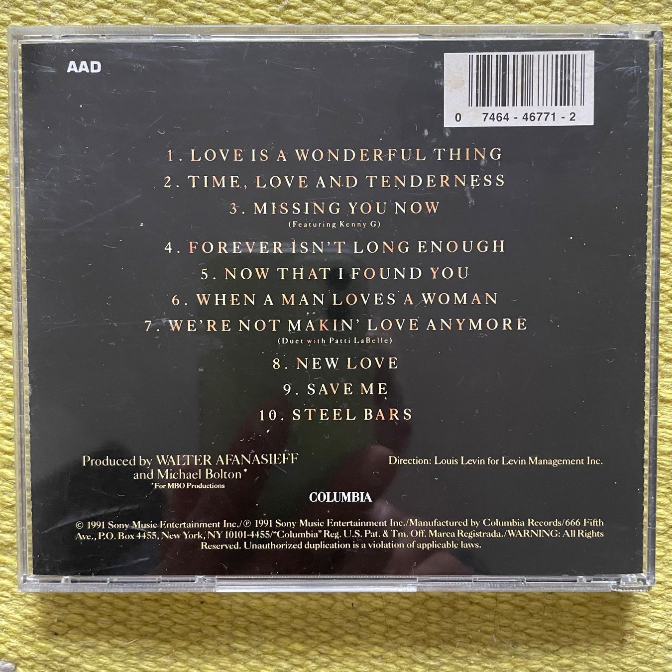 CD: MICHAEL BOLTON-TIME, LOVE&TENDERNESS – Usato da Rorschacherberg venduto da CD-Roli 1
