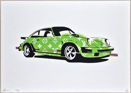 Death NYC Ltd Ed Pop Art Druck " Vuitton Porsche 911