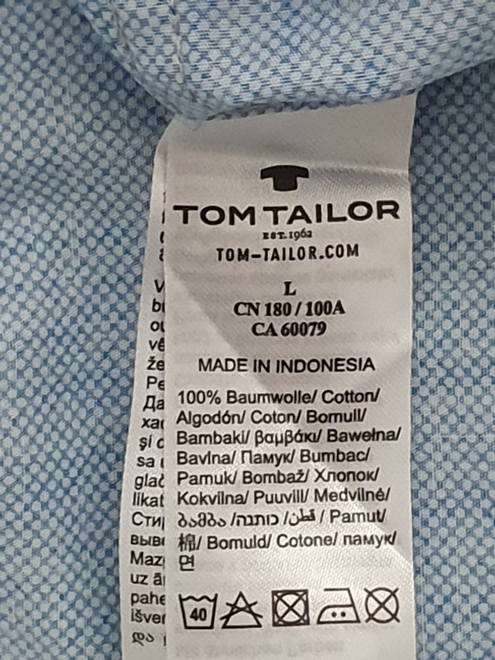 Tom Tailor Camicie: Tom Tailor Hemd, Gr. L, hellblau/weiss – Usato da Zürich venduto da sunflower89 4