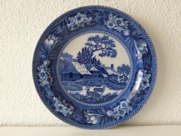 WEDGWOOD FALLOW DEER ancienne assiette / alte Teller BLUE