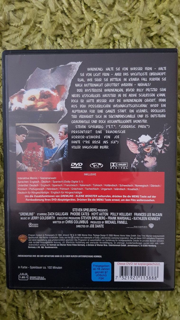 Tutti i DVDs: Gremlins - Kleine Monster – Usato da Dornach venduto da Letizia1987 1