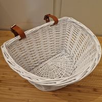 Fahrradkorb Weide weiss, neu