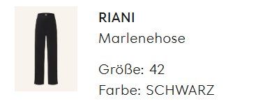Pantaloni: RIANI Marlenehose (Gr. 42) – Nuovo (secondo la descrizione) da Zumikon venduto da chv_w96q 1