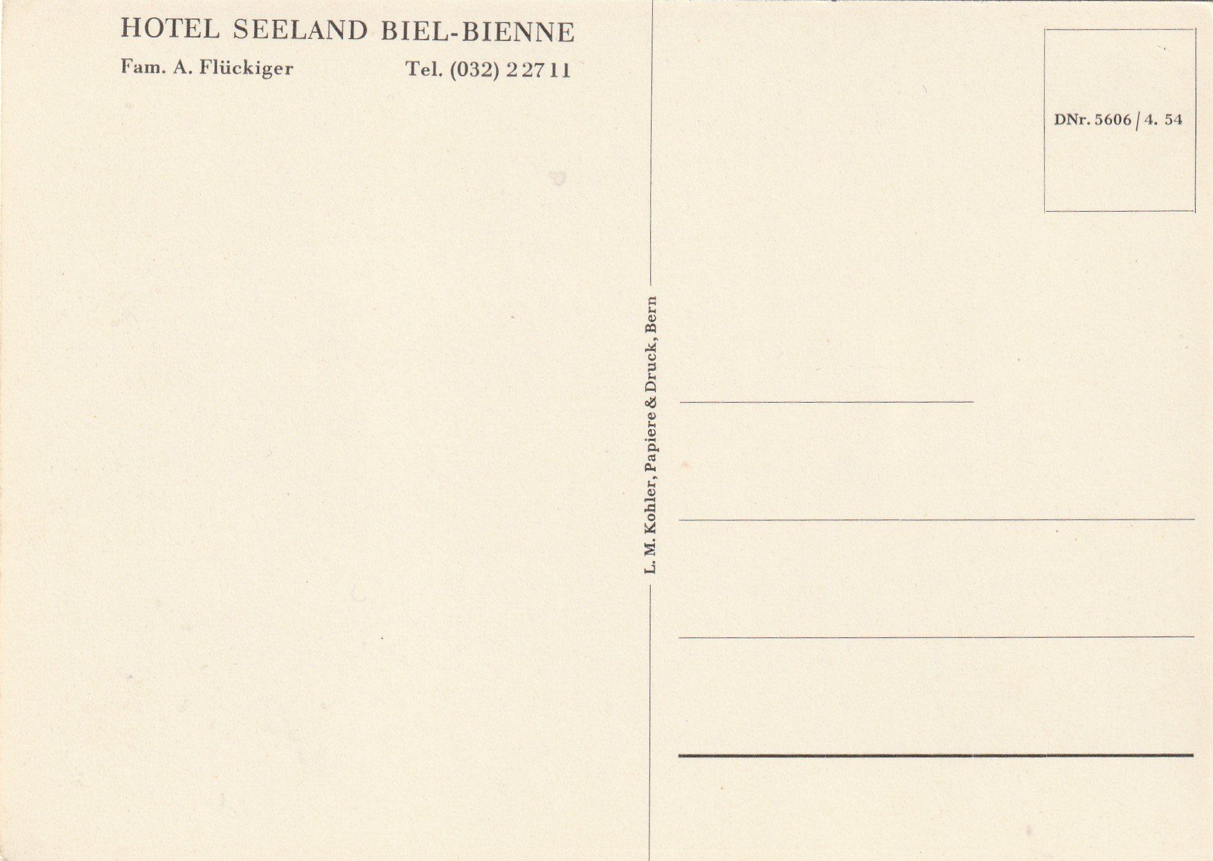 Cartoline postali: Biel Hotel Seeland – Usato da Rorschacherberg venduto da fratovi2 1