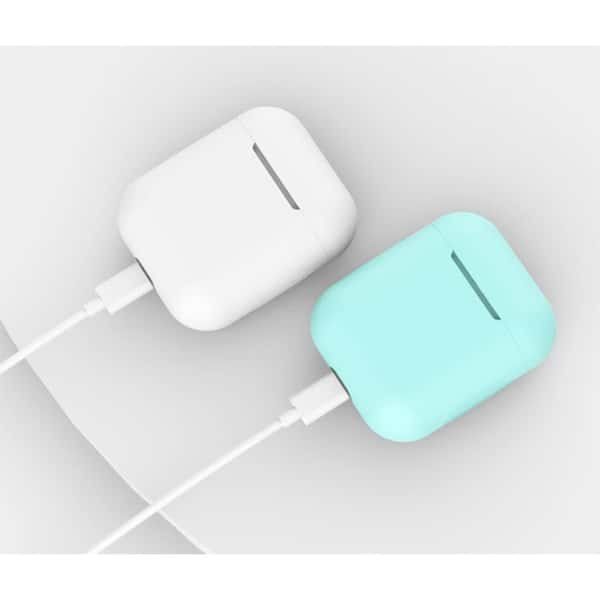 GARTOO Schutzhülle Für AirPods 1./2. Generation - Silikon-Hülle Mit Blumen-Gravur, Reinigungsset & Perlen-Anhänger