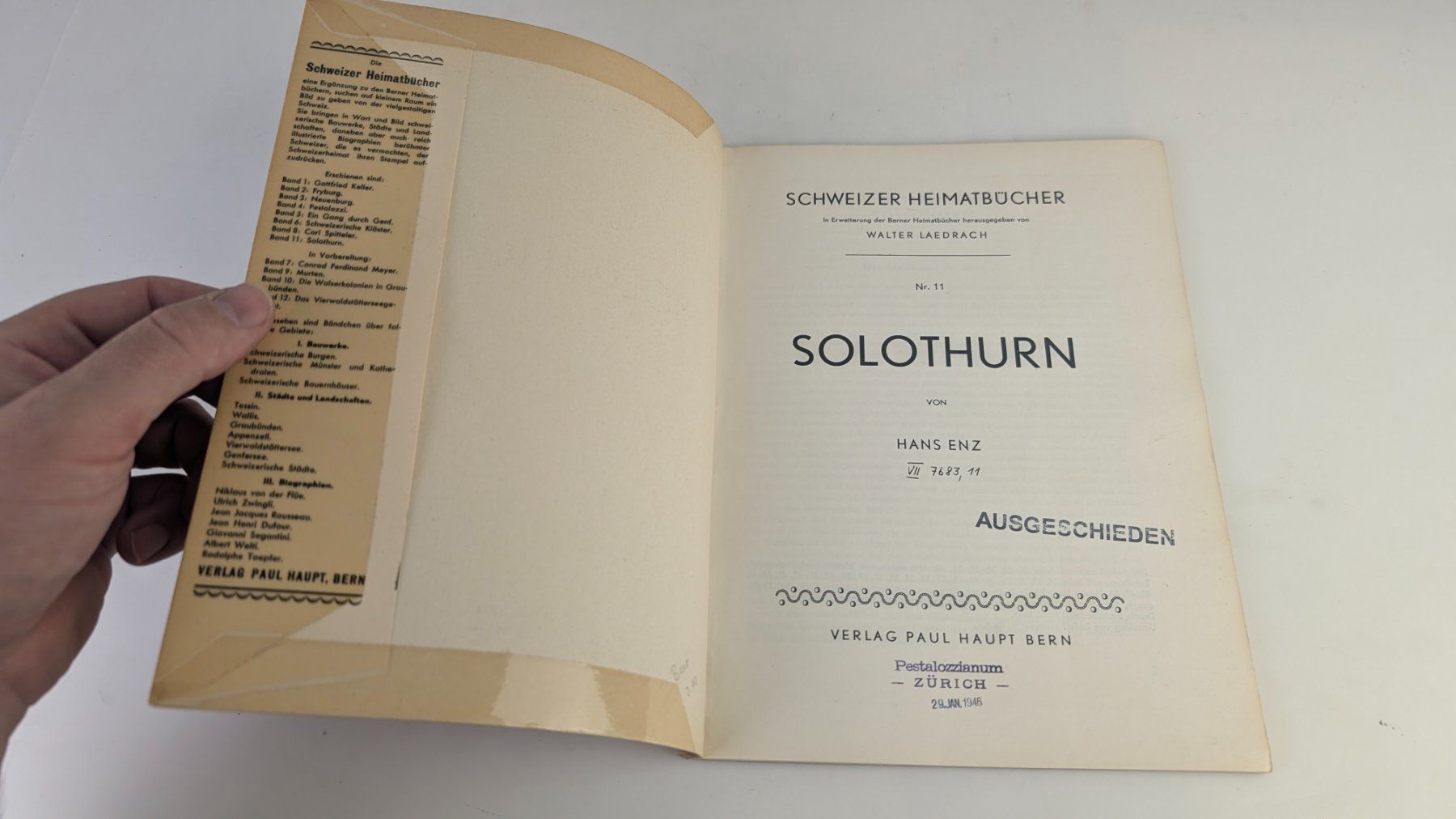 Libri: Schweizer Heimatbücher Nr. 11 Solothurn 1946 Hans Enz – Usato da Zürich venduto da axolottchen 3