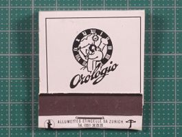 Lugano, Bar / Ristorante OROLOGIO, altes Zündholz Briefchen
