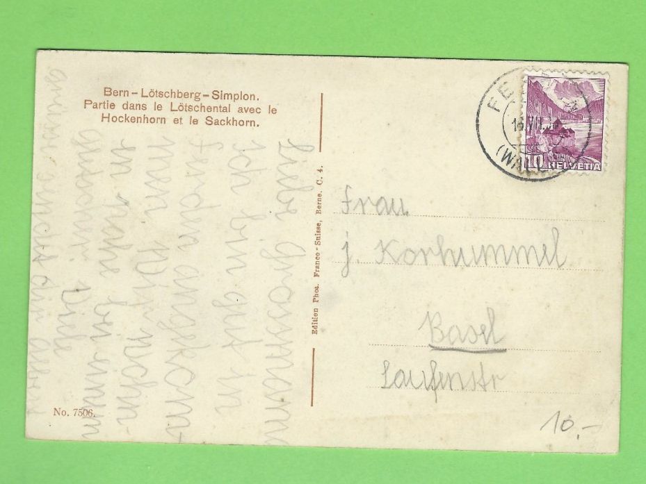 Cartoline postali: Lotschbergbahn bei Lindwald Lötschental – Usato da Zürich venduto da t24_de 1