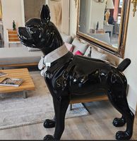 Statue chien noir brillante (en stock)