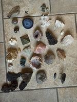 Collection de minéraux (cristaux/géodes/fossiles) ~30 pièces