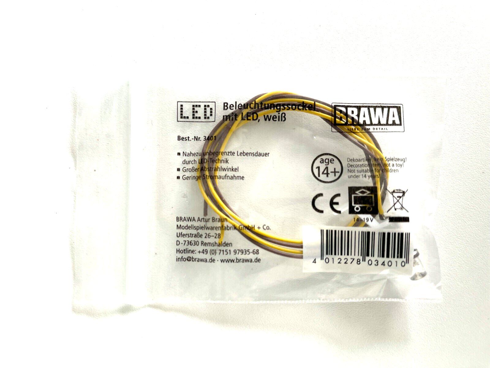 Brawa Modellini di ferrovie: Brawa 3401 LED Beleuchtungssockel weiss – Nuovo e nell'imballaggio originale da Derendingen venduto da FischertraiNs 1