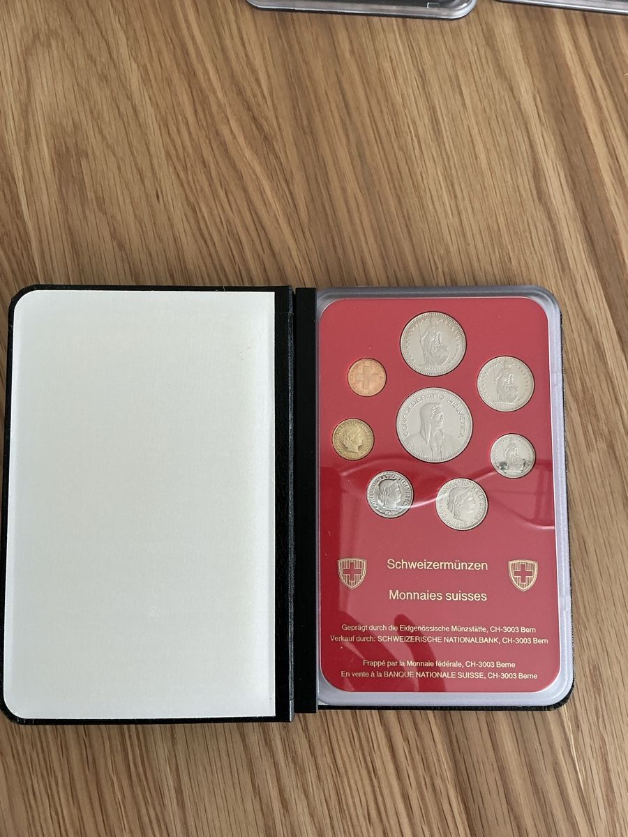 Alle Münzen: Schweizer Münzsatz 1985 Polierte Platte OVP  – Neu und originalverpackt aus Basel von triniswiss68 3