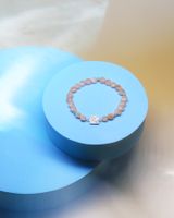 Armband aus orangem Mondstein mit 925 Silber