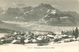 Chésières - et la Dent du Midi + 1911