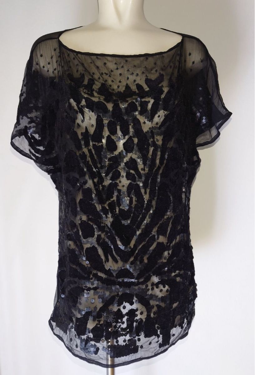 Top: Sequin chiffon top – Nuovo (secondo la descrizione) da Baden venduto da agora_newgeneration