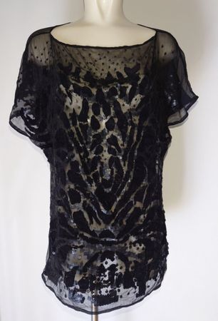 Sequin chiffon top