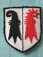 Vintage Badge Wappen Basel Stadt + Land ST. GALLER STICKEREI