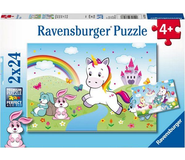 Ravensburger Puzzles: Ravensburger Puzzle 2x24 Teile Märchenhaftes Einhorn – Neu und originalverpackt aus Oensingen von Liquidations-Shop