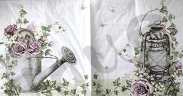 Serviette shabby rose & lantern (1745) 2Stk.