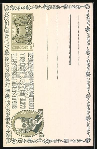 Cartoline postali: AK Dichter Gottfried Keller, 1889 – Usato da Berlin venduto da bartko-reher 1