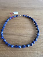 Halskette Lapis Lazuli mit Silberverschluss, neu